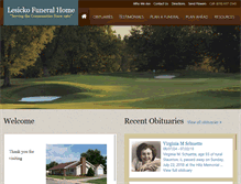 Tablet Screenshot of lesickofuneralhome.com